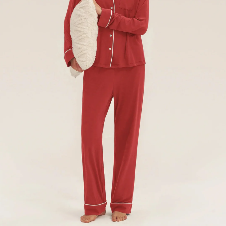 red bamboo pyjama set - Kaluraa
